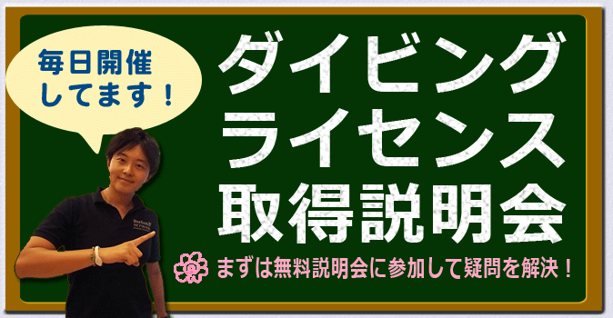 ダイビングライセンス取得説明会